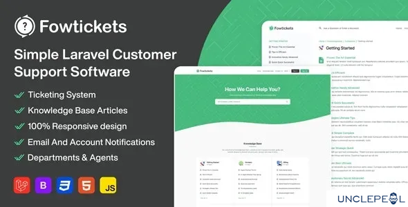 Fowtickets - Advanced Laravel HelpDesk & Ticket System 2.0 NULLED