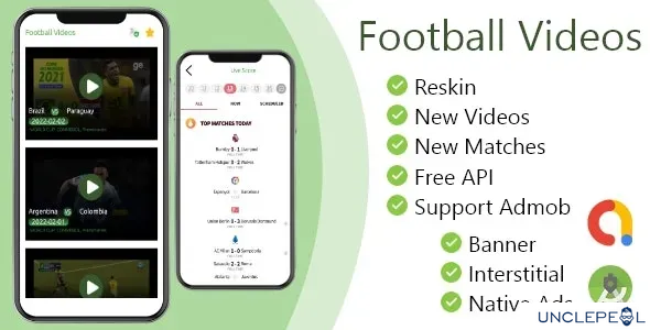 Football Videos ODDs Comparison and Live Score App + Admob 1.6
