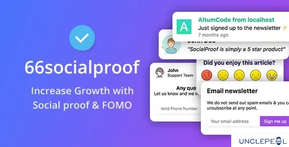 66socialproof - Social Proof and FOMO Widgets Notifications (SAAS) PHP 33.0.0 NULLED Extended