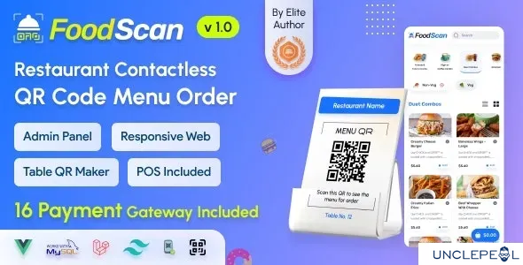 FoodScan - Qr Code Restaurant Menu Maker and Contactless Table Ordering System with Restaurant POS 1.0