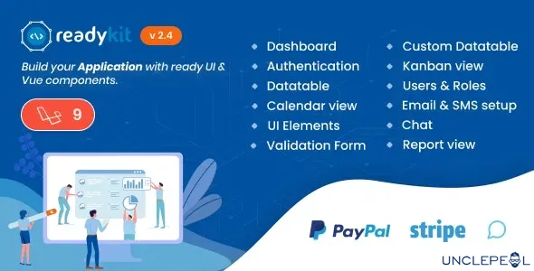 ReadyKit - Admin & User Dashboard Templates for Laravel + Vue App Development 2.9