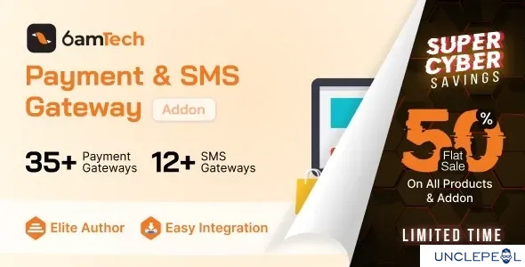 6amTech Payment & SMS Gateway Addon 1.1 NULLED
