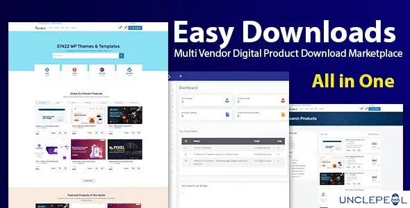 Easy Downloads - Multi Vendor Digital Product Download Marketplace System 1.1 NULLED