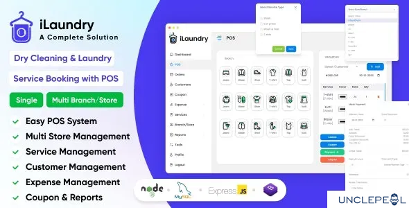 iLaundry : Dry Cleaning & Laundry Service Booking with POS | Single & Multi Branch Complete Solution 1.0.0