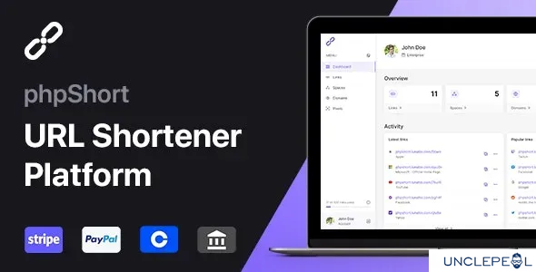 phpShort - URL Shortener Platform System 5.0.0 NULLED Extended