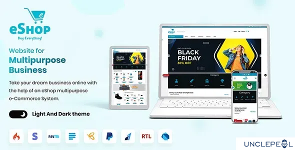 eShop Web- eCommerce Single Vendor Website | eCommerce Store Website PHP 4.1.0 NULLED