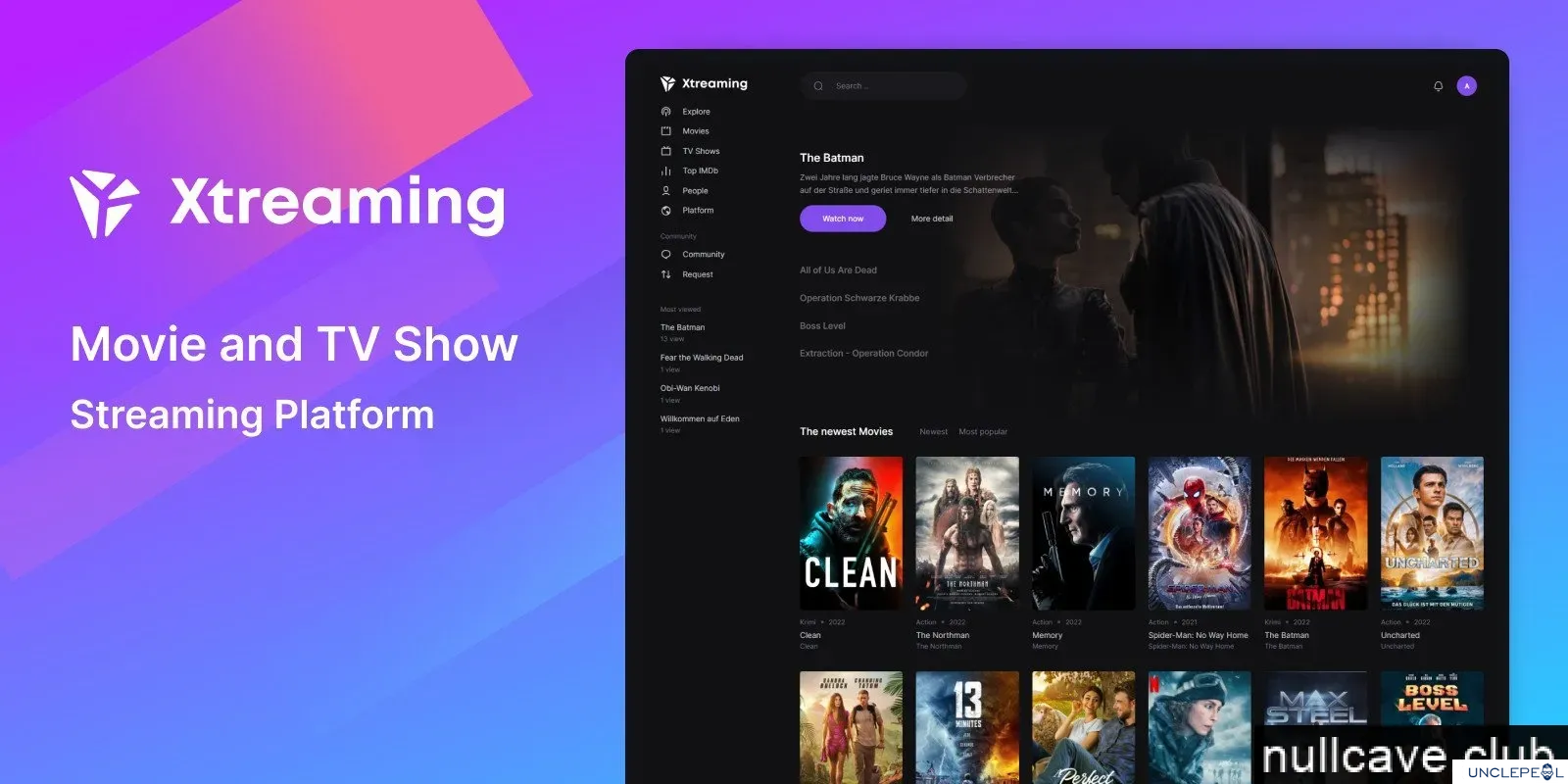 Xtreaming - Movie & TV Show Streaming Platform [Codelug] 1.0