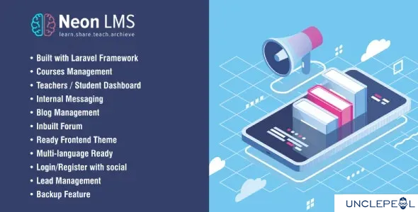 NeonLMS - Learning Management System PHP Laravel Script + Zoom API Integration 5.4.2
