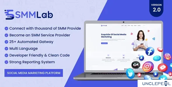 SMMLab - Social Media Marketing SMM Platform [ViserLab] 2.0 NULLED