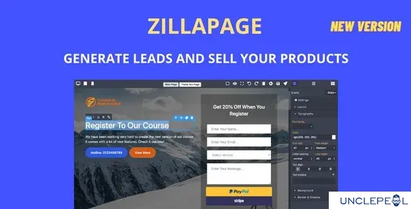 Zillapage - Landing page & Ecommerce builder 1.2.1 NULLED