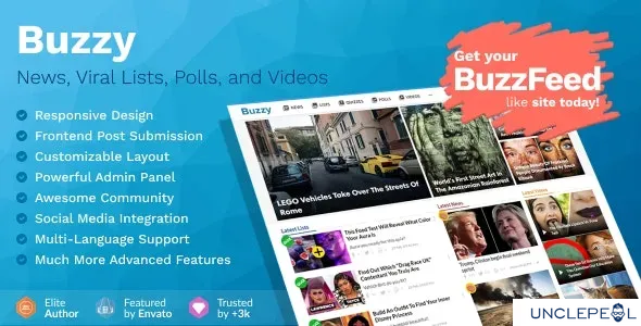 Buzzy - News, Viral Lists, Polls and Videos Php Script 4.9.0 NULLED