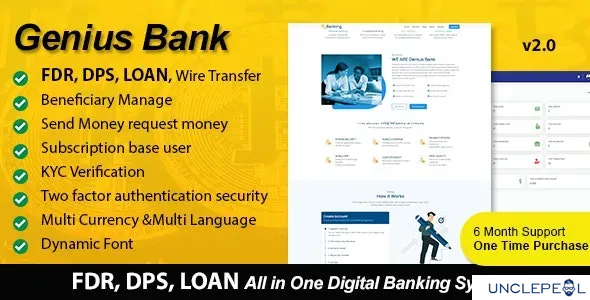 Genius Bank - All in One Digital Banking System Codecanyon 3.0 NULLED
