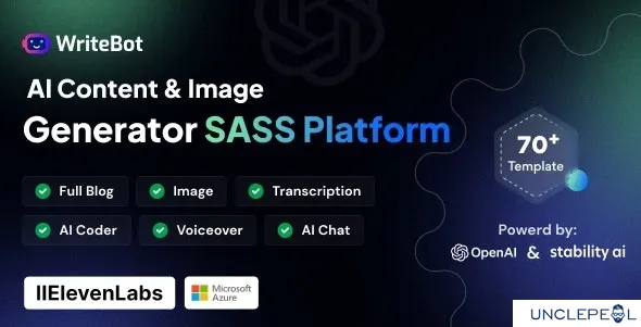 WriteBot - AI Content Generator SaaS Platform System 4.2.0 NULLED