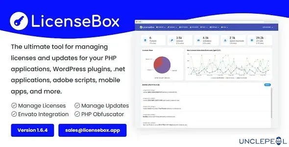 LicenseBox - Licenser and Updates Manager PHP Script by codemonks 1.6.4 NULLED