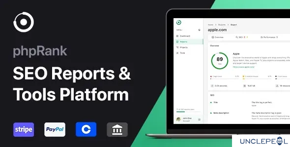 phpRank - SEO Reports & Tools Platform (SaaS) lunatio 2.0.0 NULLED Extended