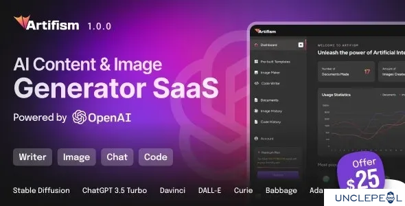 Artifism - AI Content & Image Generator SaaS 1.6.0 NULLED