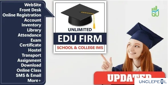 Unlimited Edu Firm School & College Information Management System 1.0.0 (23 November 2023) NULLED