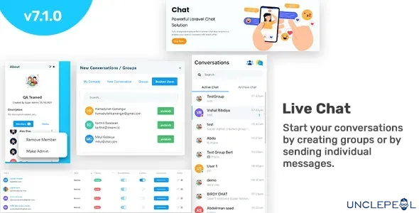 Chat - Laravel Chat App (Private + Group Chat) - Real time Chat Script 7.1.0