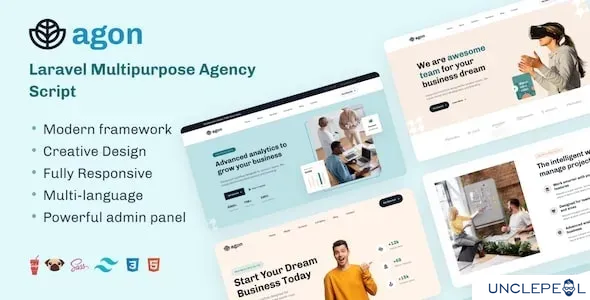 Agon - Laravel Multipurpose Agency Script Codecanyon 1.10.5 NULLED