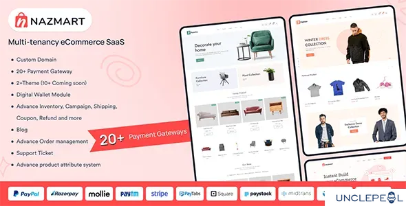 Nazmart – Multi-Tenancy eCommerce Platform (SAAS) 1.8.0 NULLED