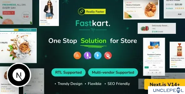 Fastkart - Single or Multivendor Ecommerce with React Next JS & Laravel REST API 1.0.1