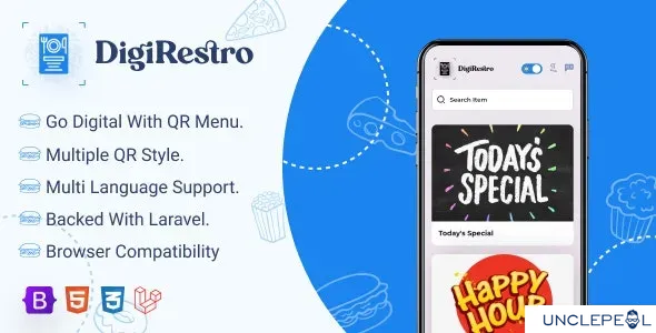 DigiRestro - Single Owner Multiple Restaurant QR Menu Generator Script 1.0