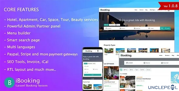 IBooking - Laravel Booking System PHP Script 1.0.8.1