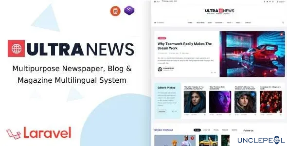 UltraNews - Laravel Newspaper, Blog Multilingual System, AI Writer, Content Generator 2.8.0 NULLED