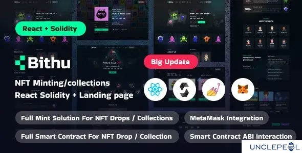 Bithu - NFT Minting/Collection + Smart Contract (React JS+Solidity) 1.0.0