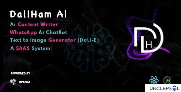 DallHam Ai - Ai WhatsApp Chatbot, AI Content Creator, Image Generator SAAS System 1.0