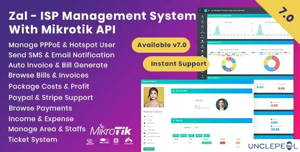 Zal - ISP Management System + Mikrotik API 7.0 NULLED