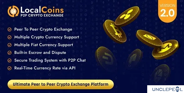 LocalCoins - Ultimate Peer to Peer Crypto Exchange Platform ViserLab 2.0 NULLED