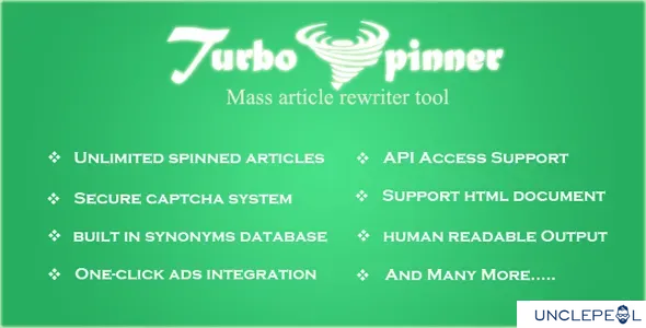 Turbo Spinner: Article Rewriter System 1.8