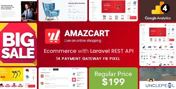 AmazCart - Laravel Ecommerce System CMS Multi-Vendor 3.9.1 NULLED