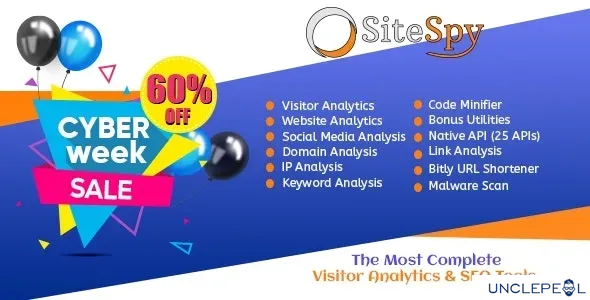 SiteSpy - The Most Complete Visitor Analytics & SEO Tools 8.4 NULLED Extended