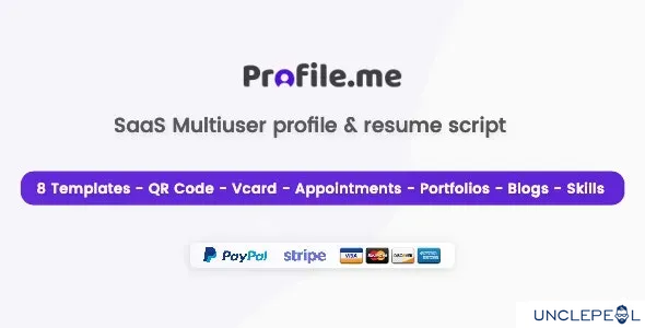 Profile.me - Saas Multiuser Profile Resume and Vcard Script 2.2 NULLED