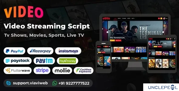 Video Streaming Portal (TV Shows, Movies, Sports, Videos Streaming) 2.2 NULLED