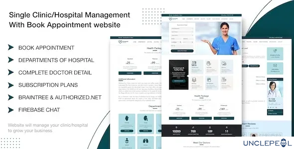 Single Clinic/Hospital Management With Book Appointment website 1.0