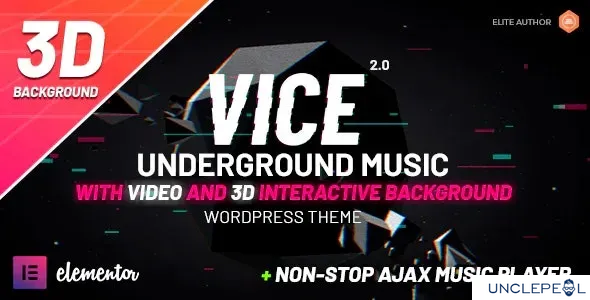 Vice: 地下音乐 Elementor WordPress 主题 2.5.0 开心版