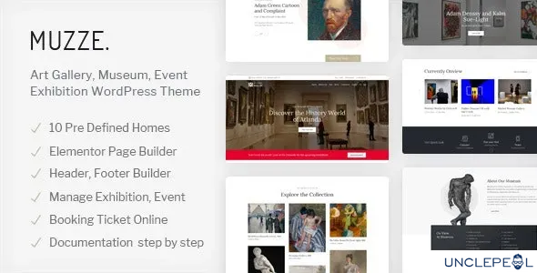 Muzze - 博物馆艺术画廊展览 WordPress 主题 1.5.2