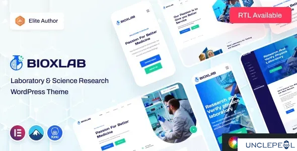 Bioxlab - 实验室与科学研究 WordPress 主题 1.0.3