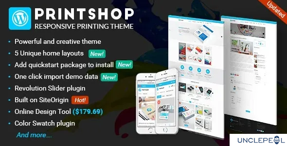 Printshop - WordPress 响应式印刷主题 4.8.0