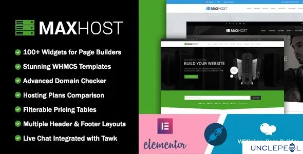 MaxHost - 网站托管、WHMCS 与企业商务 WordPress 主题与 WooCommerce 9.4.1 开心版