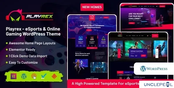 Playrex - 电子竞技与游戏团队新闻 WordPress 主题 1.3