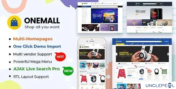 OneMall - 电商市场 WooCommerce WordPress 主题（包括移动布局）1.9.2 开心版