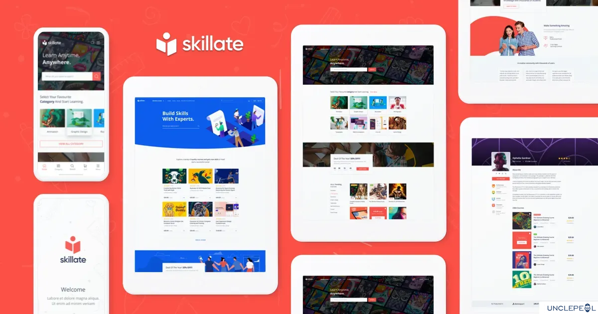 Skillate - WordPress eLearning 主题，由 Gutenberg 支持 1.2.10 开心版