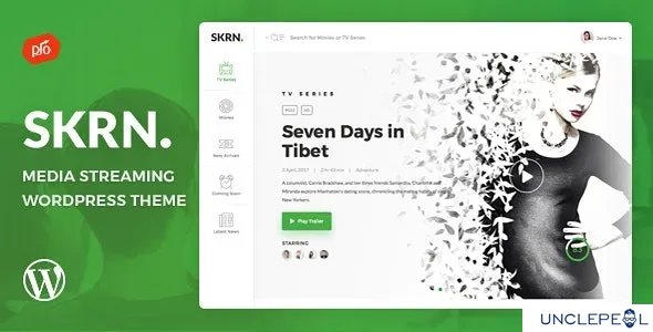SKRN - 媒体流媒体应用 WordPress 主题 5.9