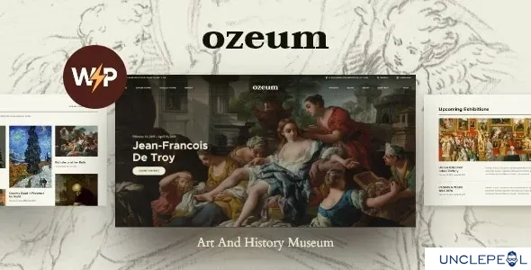 Ozeum | 现代艺术画廊与创意在线博物馆 WordPress 主题 + RTL 1.2.2 开心版