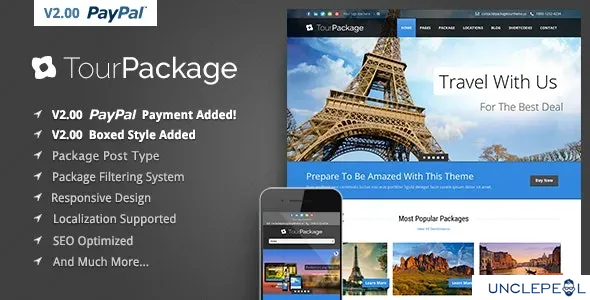 Tour Package - 旅游/旅行 WordPress 主题 2.3.4