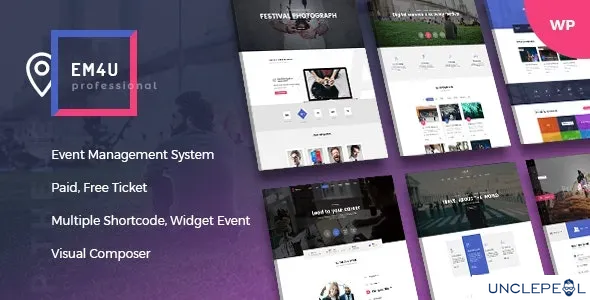 Events WordPress 主题用于预订票务 - EM4U 1.6.4